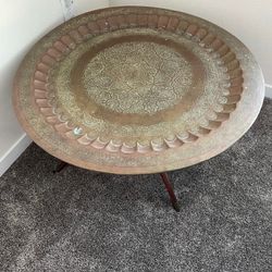 Moroccan brass table top