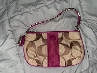 Coach purse pink and brown
