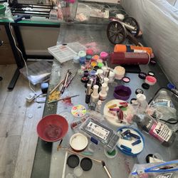 Glass Desk And Nail Stuff