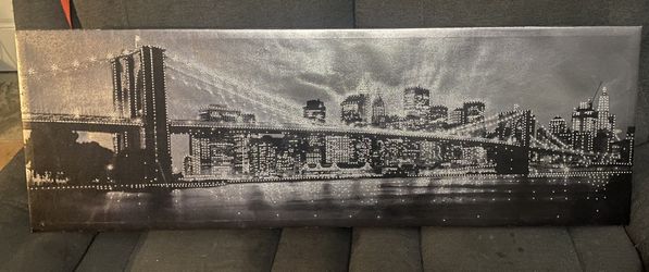 Canvas Print City Lights Bridge Wall Art 