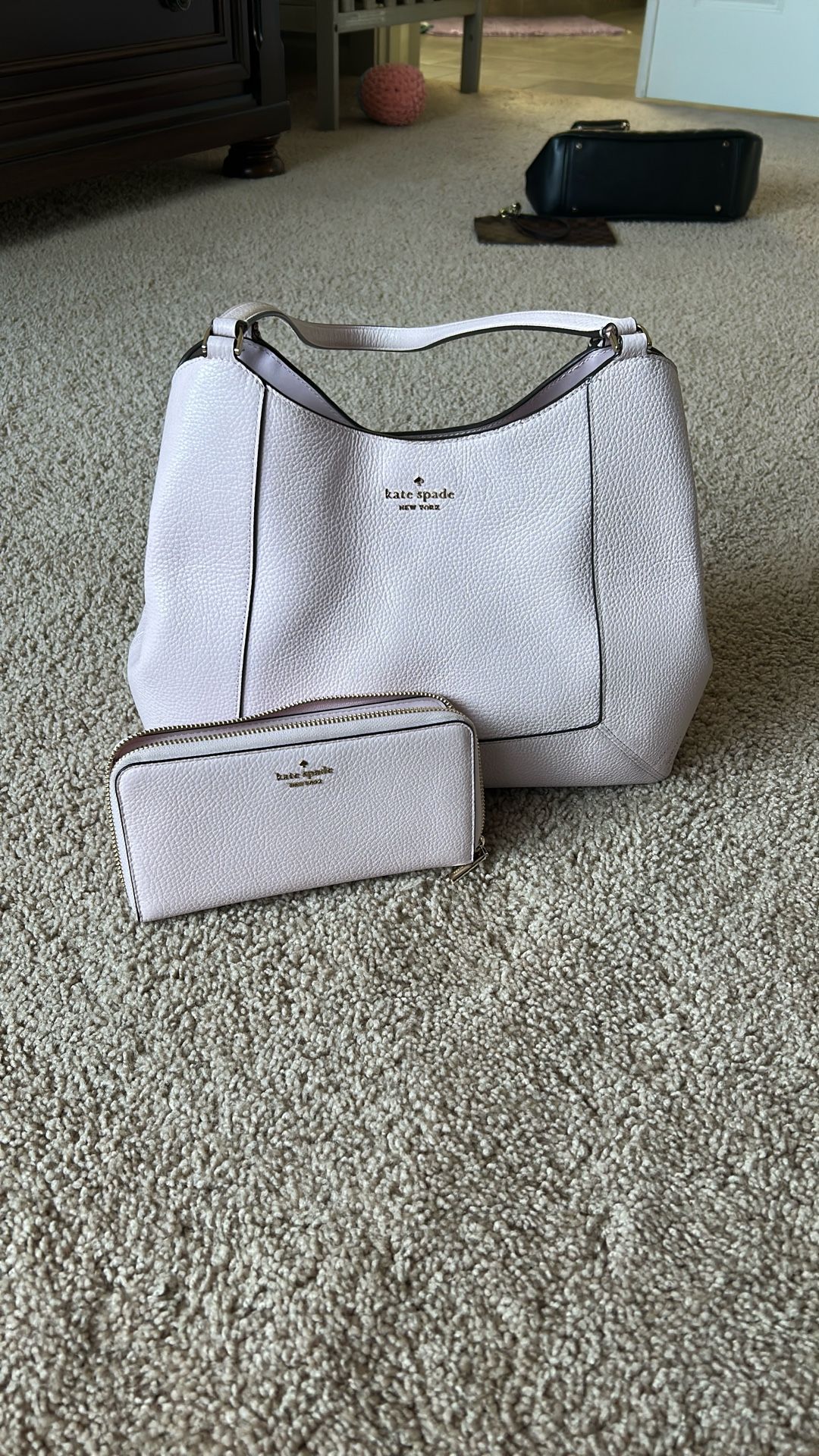 kate spade purse with matching color wallet