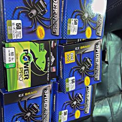 13 Boxes Of Fishing Line For 100$ Power Pro And Spider Wire
