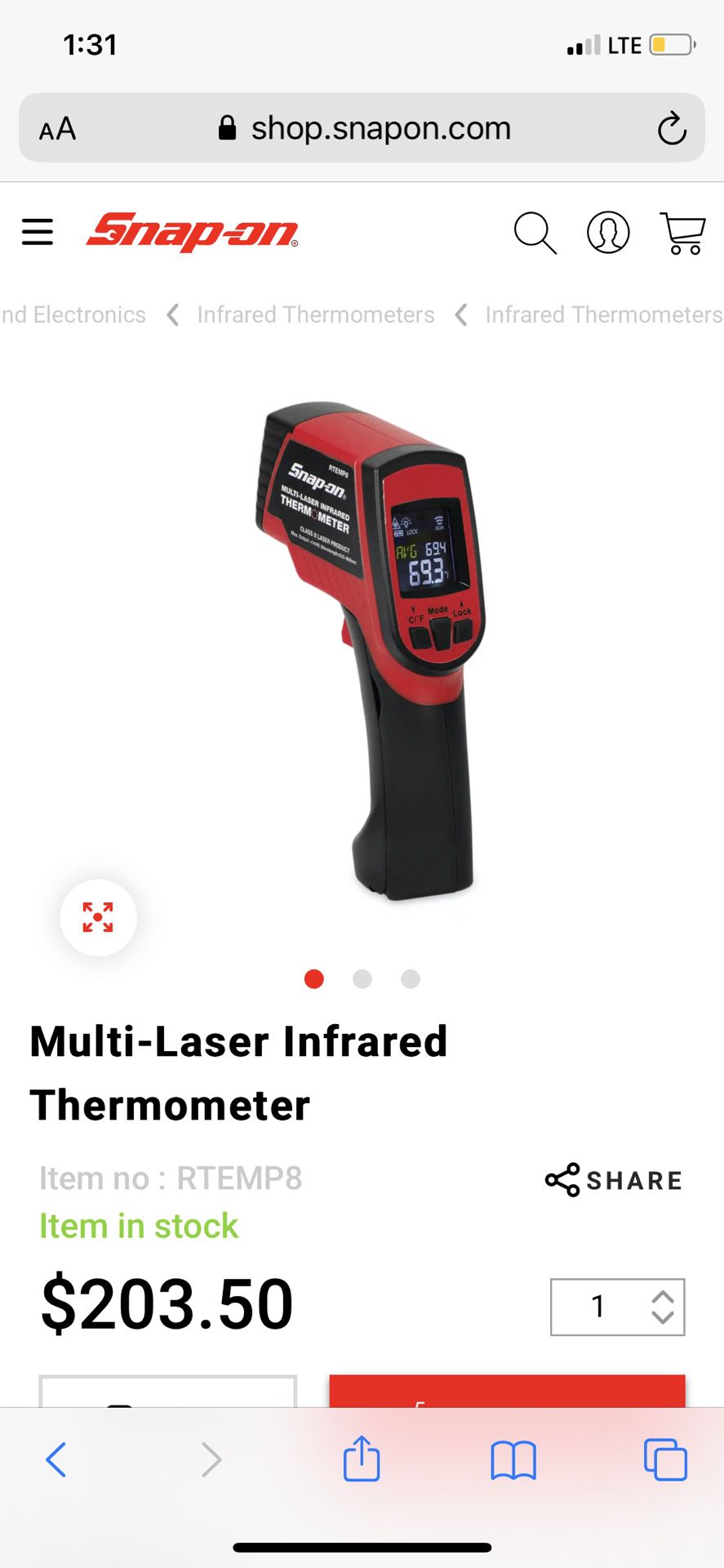 Snap On Thermometer