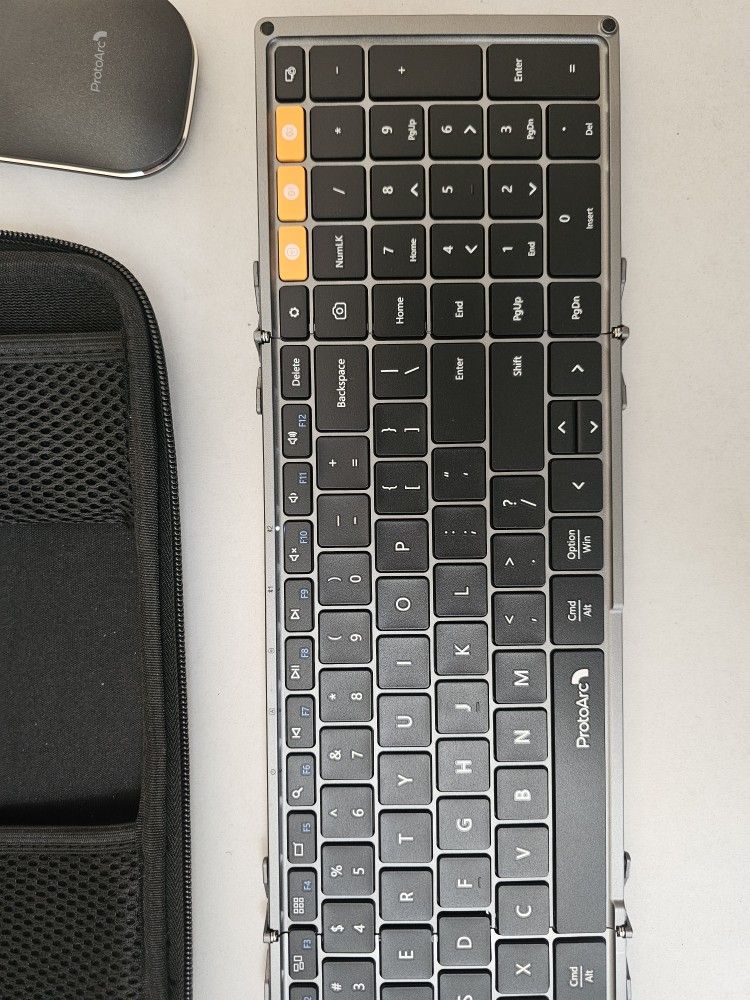 ProtoArc Keyboard & Mouse Combo Full Size Foldable, Wireless, Rechargeable XKM01