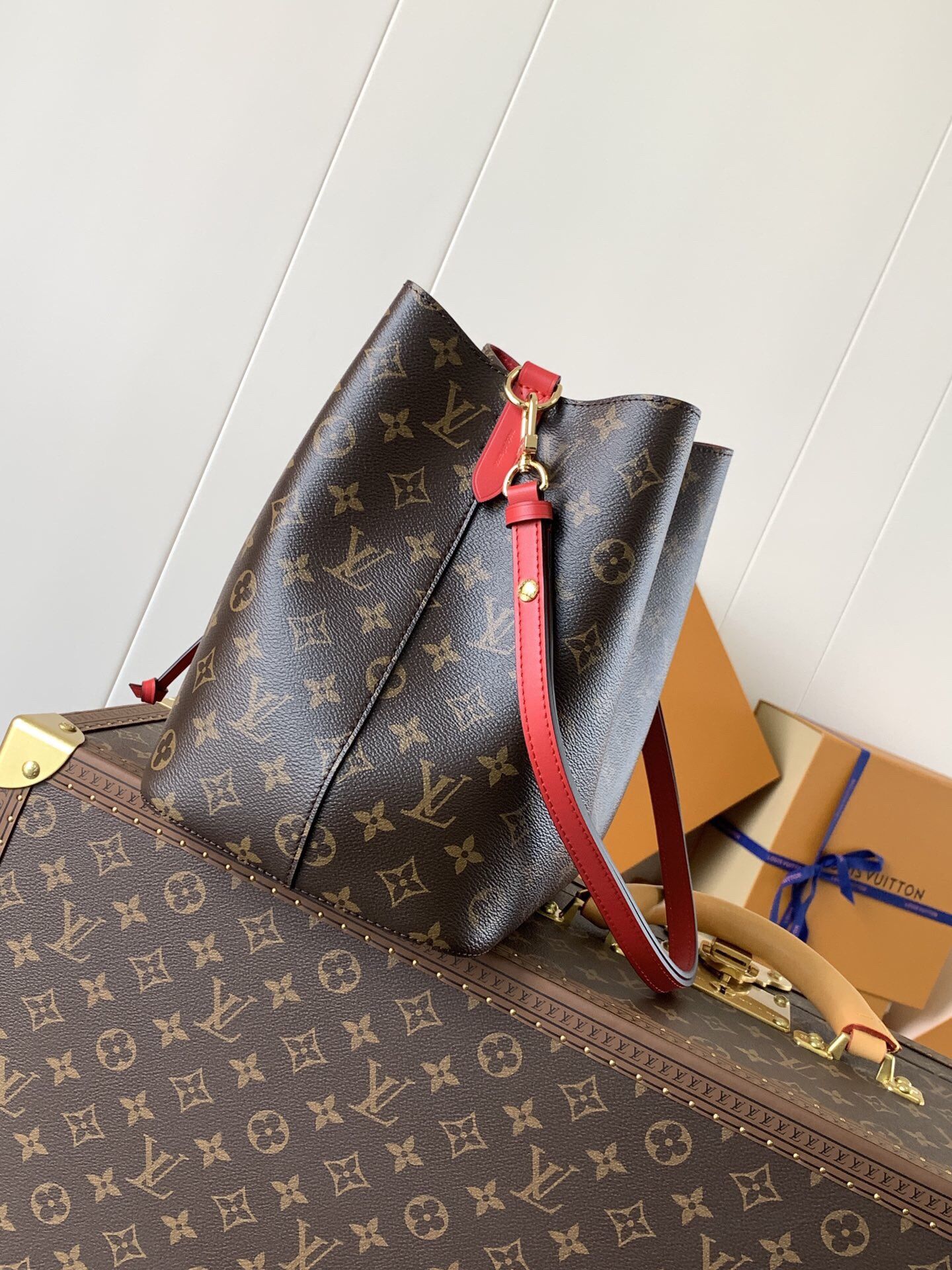 M44021] Burgundy handbag(off6262)