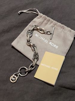 Michael Kors Logo Lock Pave' Toggle Bracelet