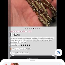 Ladies Long Gold Tone Rope Bundle Link Chain It’s Gorgeous You Can Double It To Make A Layered Look 