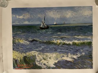 The Sea at Les Saintes-Maries-de-la-Mer Printed
