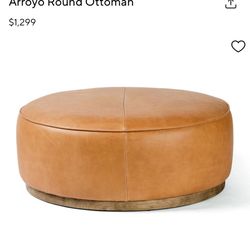 Leather Ottoman
