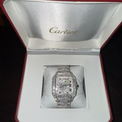 🔥 FOR SALE: Cartier Watch (Custom Diamond-Set) – Full Box & Paperwork Included