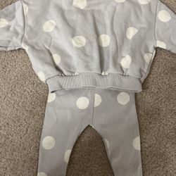 Zara baby girl crewneck sweatshirt with leggings