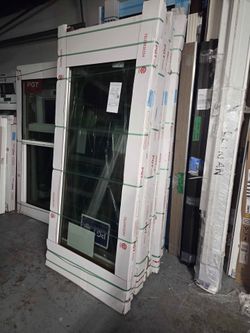 Brand New 120W x 80H PGT Vinyl Sliding Pocket Door with Frame/Tracks