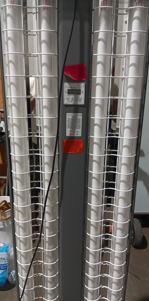Daavlin series 7 . Practically New
About 20 in wide, 1 ft deep (the feet width, the actual panel is only a few inches deep) and 6ft height. About 75