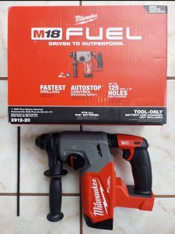 New Milwaukee FUEL 1" SDS-PLUS Rotary Hammer Drill M18  - Tool  Only