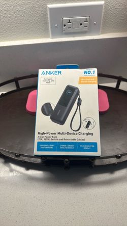 Anker 25000mAh Power Bank Triple 100W USB-C Ports Built-in Cables for Mac/iPhone