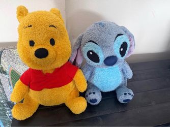 Winnie the Pooh and Stitch Weighted Plush Set