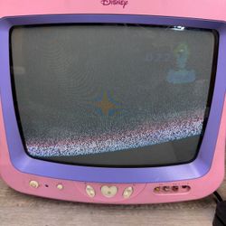 Disney Princess 13" TV Television DT1350-P Pink CRT Working (Without Remote)