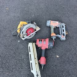 Tools 2 Nail Guns, And One Circular Saw