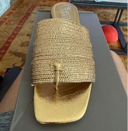 Franco Sarto gold sandals 9 1/2 wide
