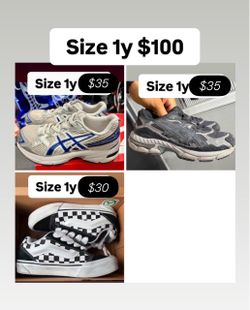 vans asics kids shoes 1y $100