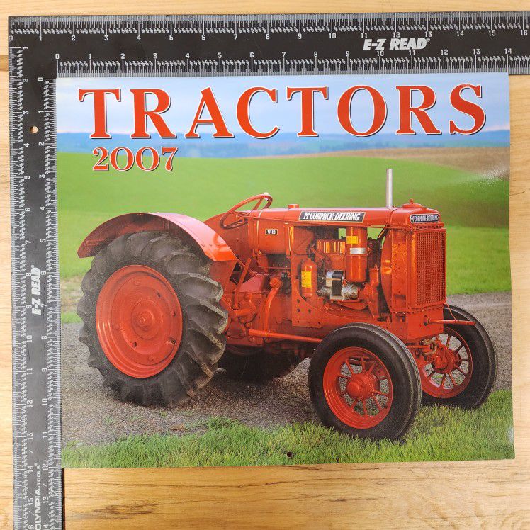 Vintage Calendar Prints Antique Classic Tractors John Deere Farmall 2007 Calendar