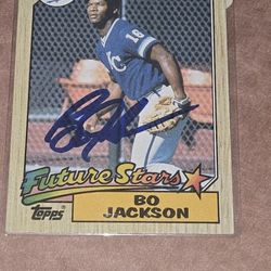 Bo Jackson Rookie Card Singed None Graded