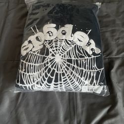 Sp5der Men's Hoodie Black & White Size Large  Spider Worldwide Brand New Hoodie
