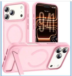 Magnetic for iPhone 17 Pro Case with Stand, Compatible with MagSafe, Invisible Adjustable Kickstand,Military Grade Shockproof,Phone Case for iPhone 17