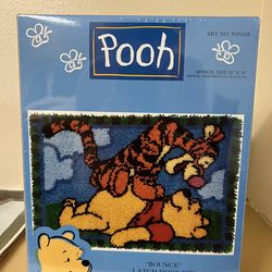 Vintage Caron Disney Home Winnie the Pooh and Tigger "Bounce" latch hook kit