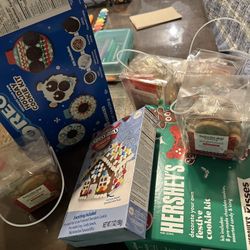 Free Gingerbread Building Cookies, And Supplies