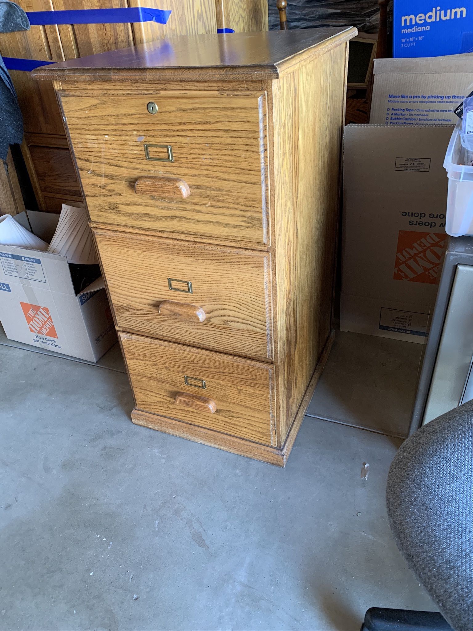 Oak File Cabinet