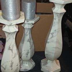 3 Candle Holders Used Still Good Condition $10