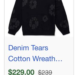 All Black Denim Tears Hoodie