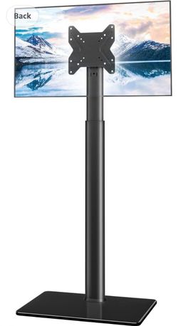 Universal TV Stand Monitor with Mount 100 Degree Swivel Height Adjustable and Tilt Function for 19 to 43 inch LCD, LED OLED TVs,Space Saving Standing 