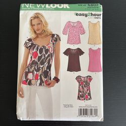 New Look Sewing Pattern 6807 Size 8-18 Shirt Top Blouse 2008