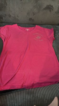 Pink Beverly Hills polo club shirt with rhinestones
