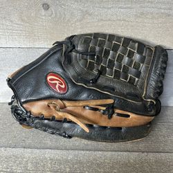 Rawlings Renegade RS1400 Baseball Glove 14" Left RHT Leather Black Brown Adult