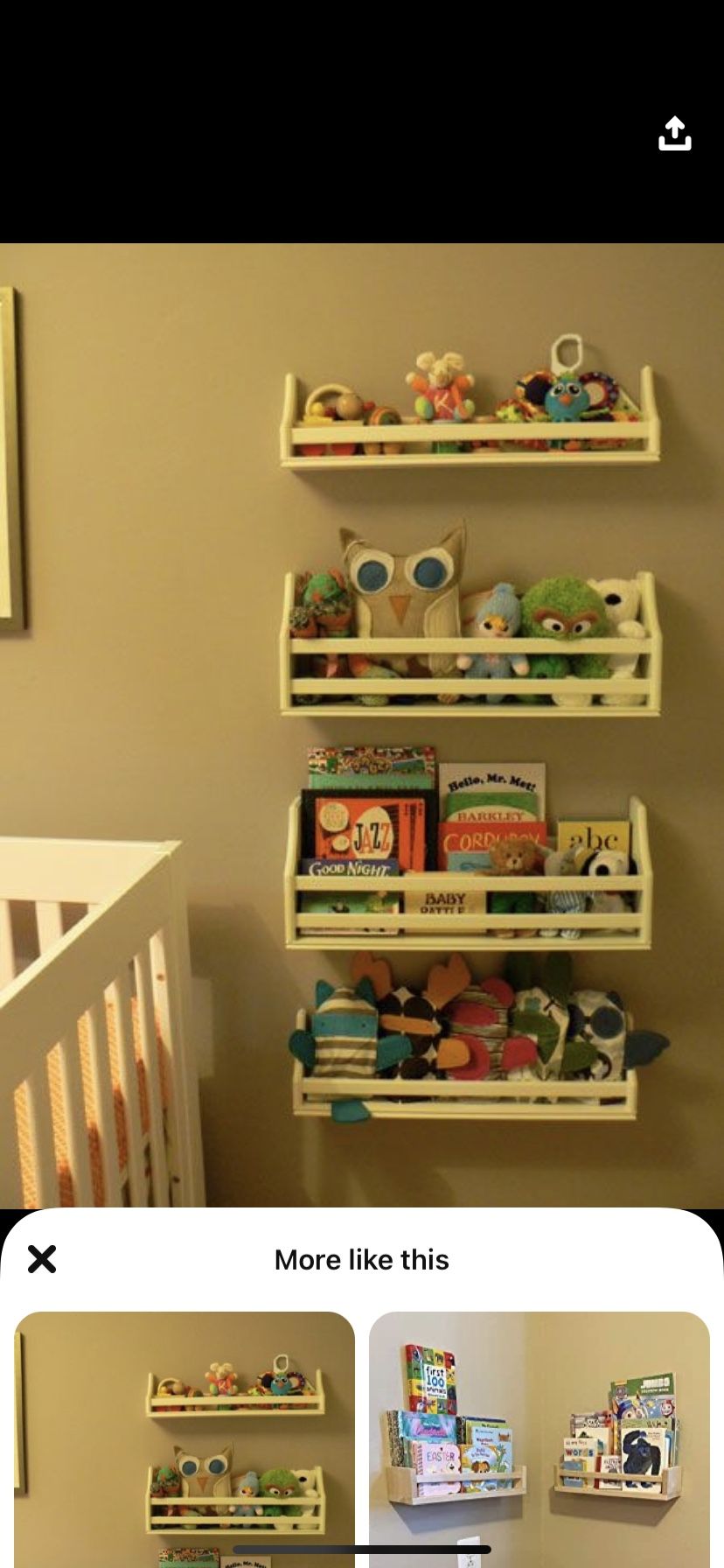 Set Of 2 Pottery Barn Kids Hanging Book Shelves For Kids Or Baby Room