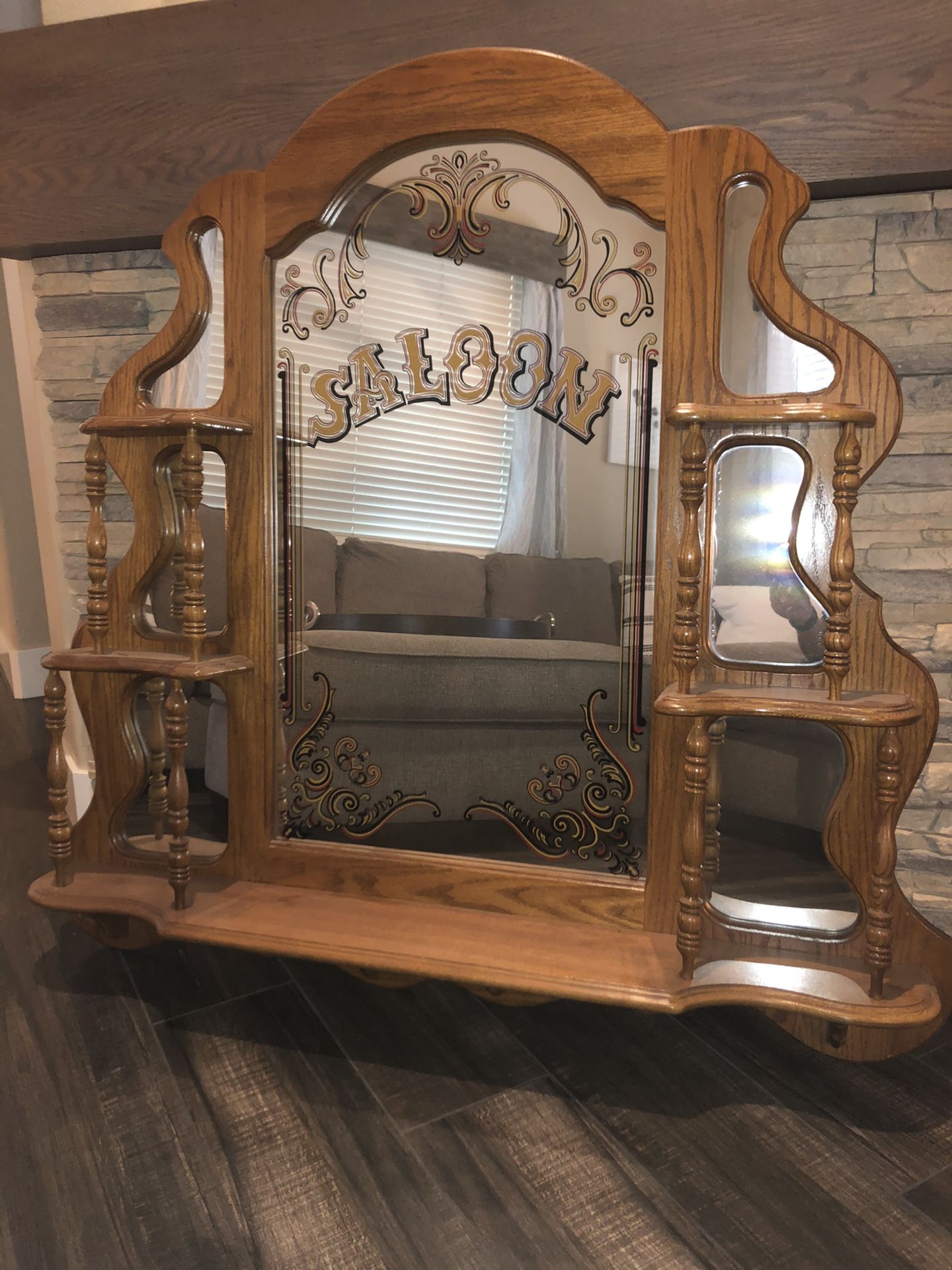 Antique saloon mirror