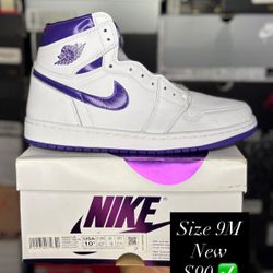 Size 10.5W 9M - Jordan 1 “Metallic Purple” 