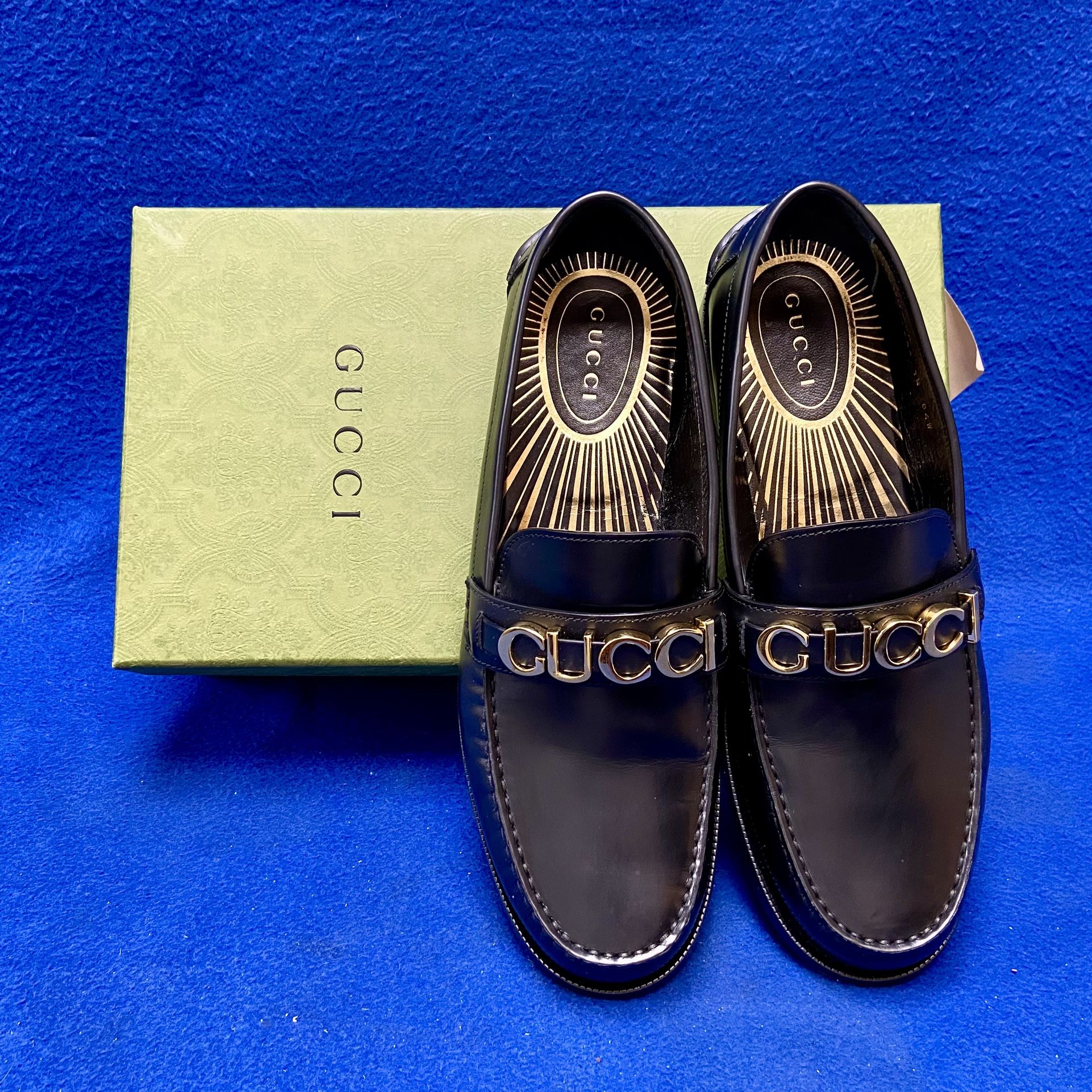 Gucci Moccasin Millennial Ribot Men’s Loafers Size 12 US 11053264