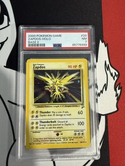2000 Zapdos #20 Holo Base Set 2 PSA 7