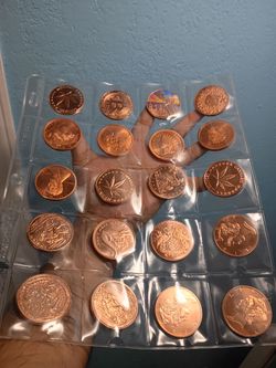 20 mixed 1 oz copper rounds