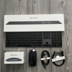 Apple Magic Keyboard Numeric & Magic Mouse 2, Space Gray