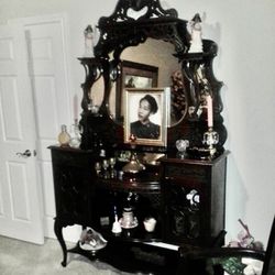 Antique Armoire with Mirror