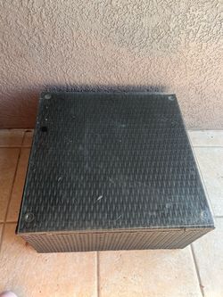 Rattan patio coffee table