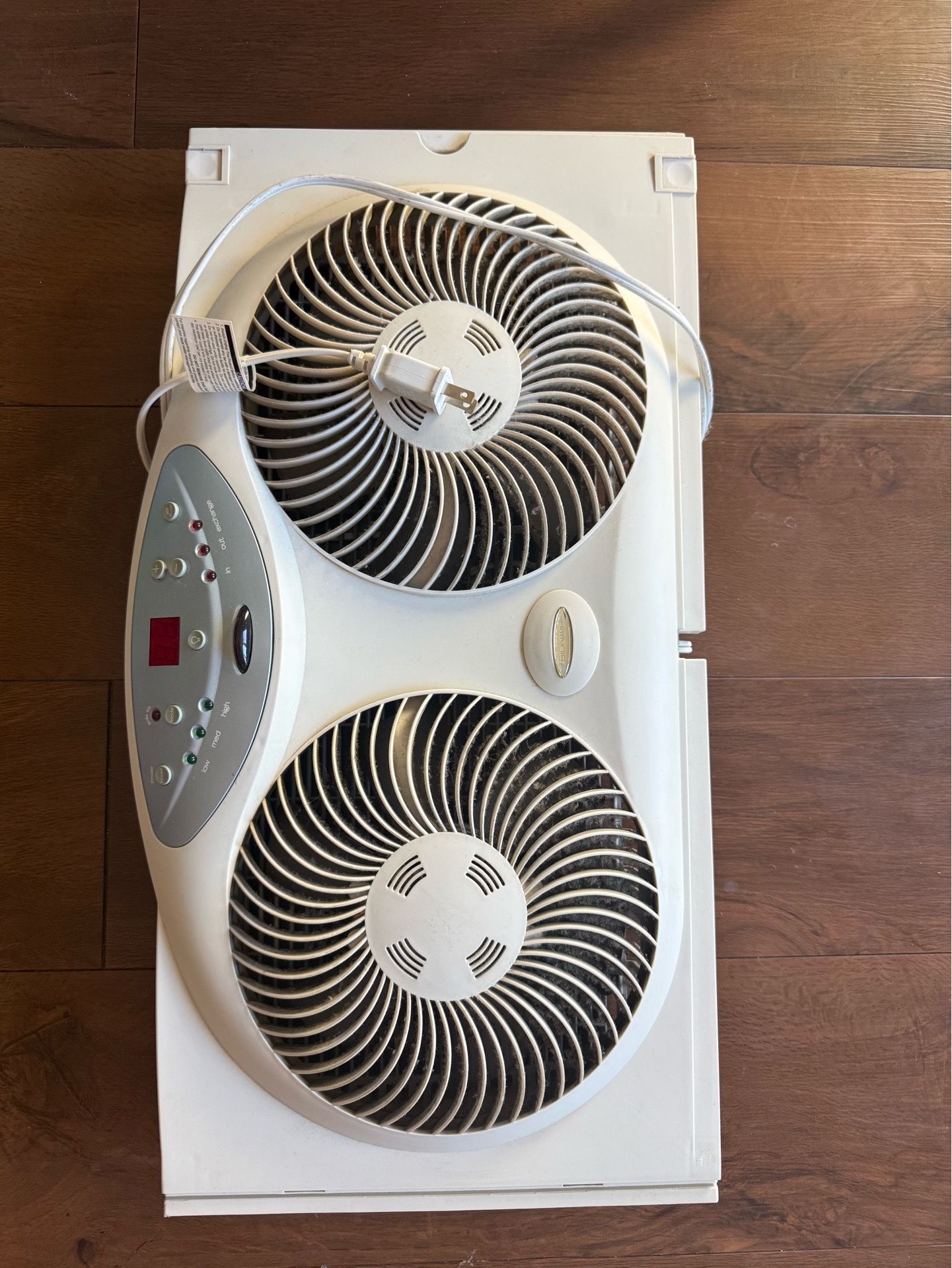 Twin Window Fan with Adjustable Speeds – $20
