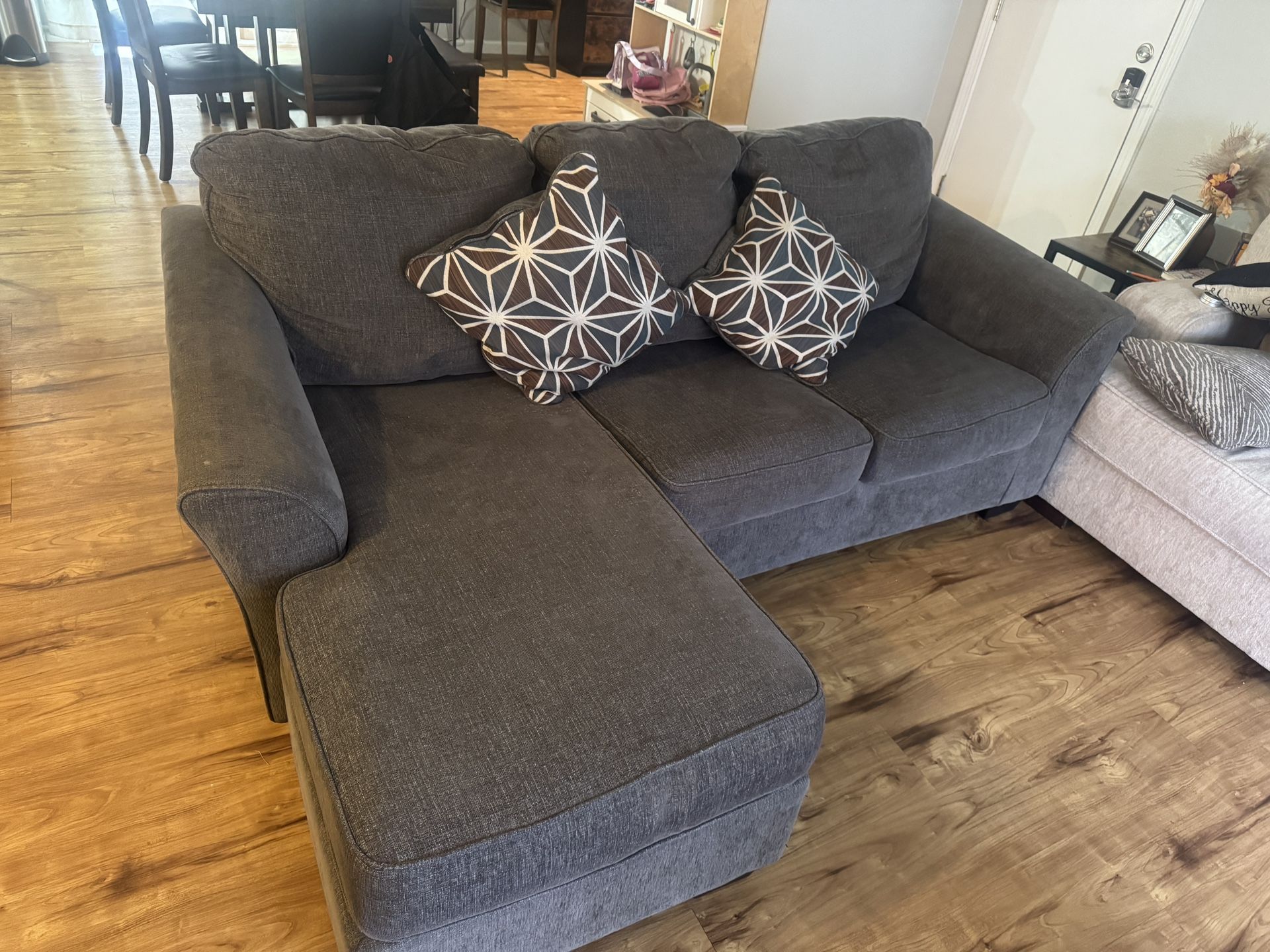 85" Modern L-Shaped Sleeper Sofa Pull Out Sectional Sofa