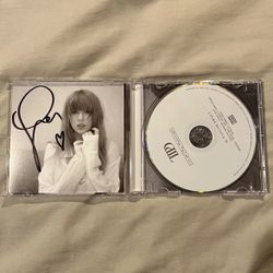 Taylor Swift The Tortured Poets Department CD With Hand Signed Photo