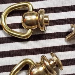 Gold Rivet D Rings for purse/ leather